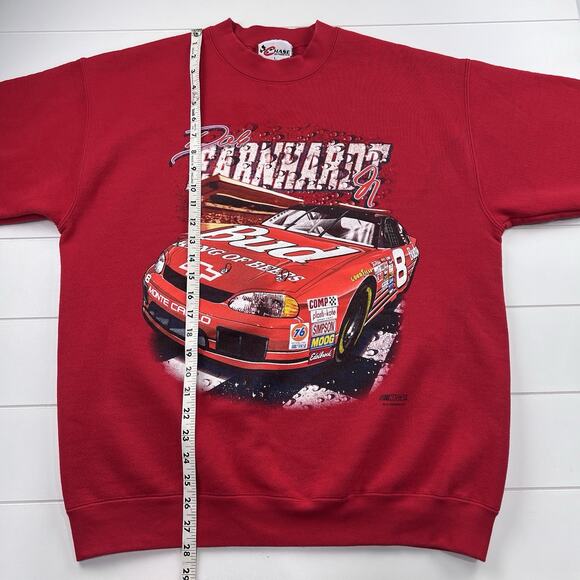 Chase Authentic Vintage Dale Earnhardt Jr NASCAR Budweiser red sweatshirt Large - Picture 4 of 8